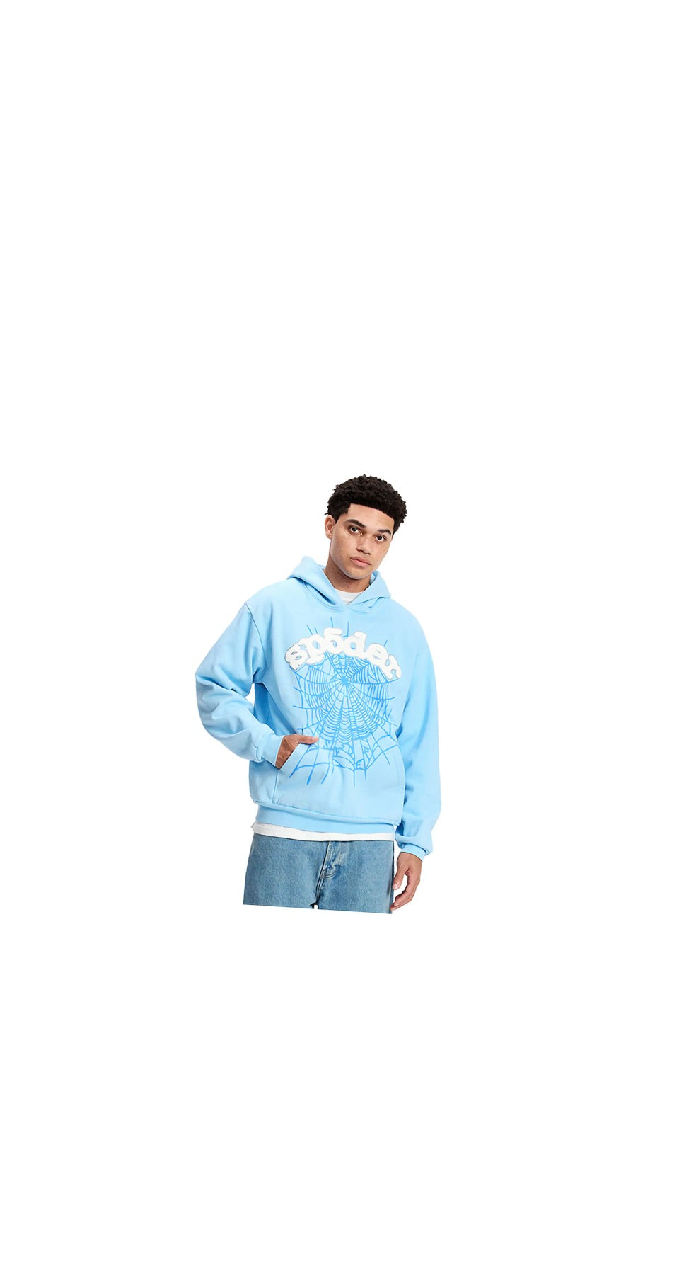 Sp5der Web Hoodie Sky Blue