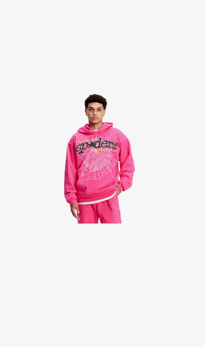 Sp5der P*NK V2 Hoodie Pink