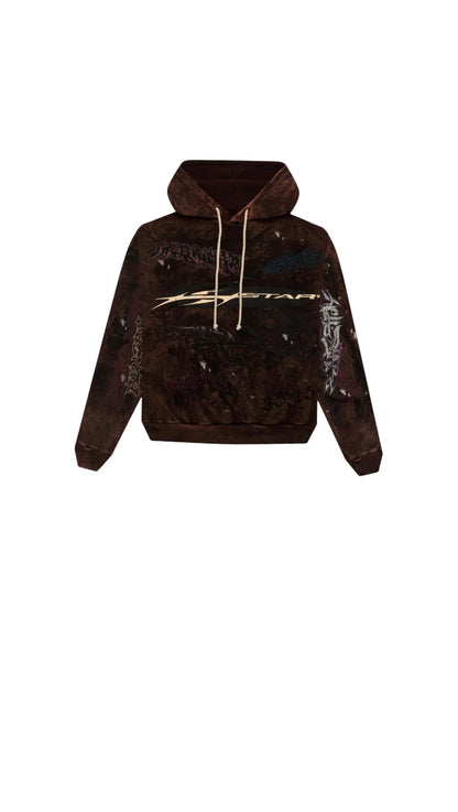 Hellstar Graffiti Hoodie Brown