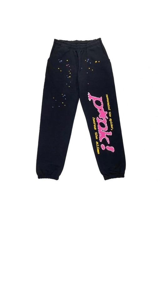 Sp5der P*NK Sweatpants Black