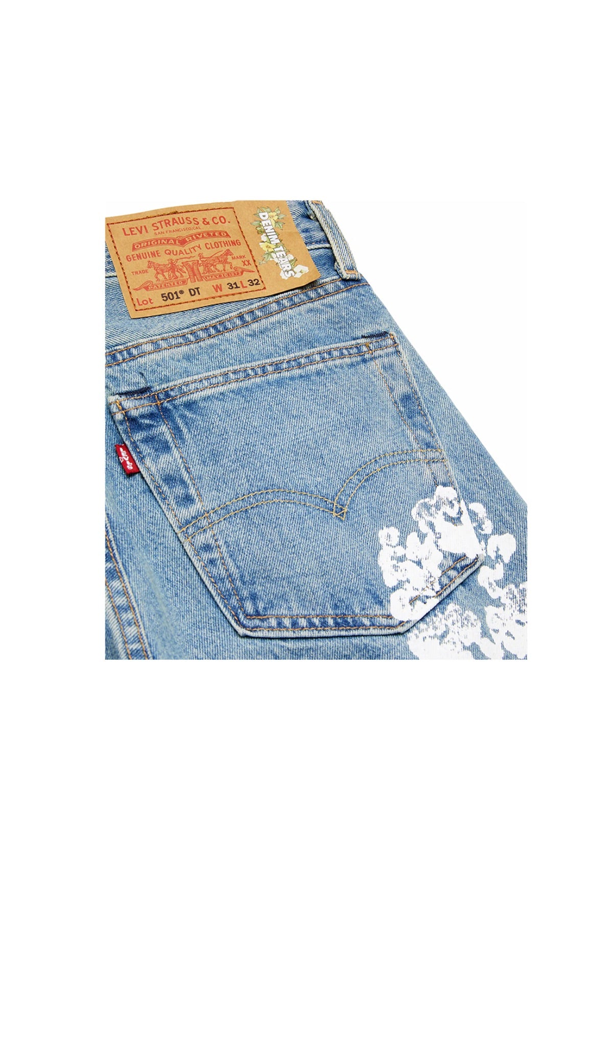 Denim Tears x Levi's Cotton Wreath Jean Light Wash