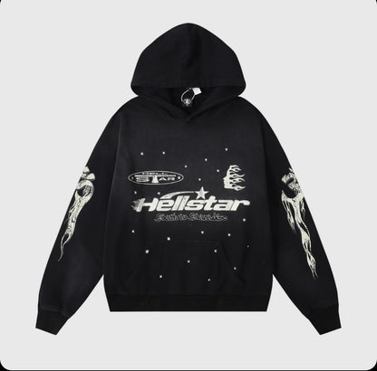 Hellstar Racer Hooded Vintage Black