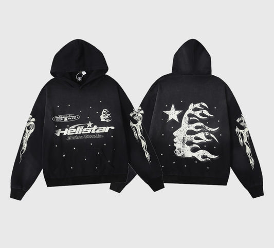 Hellstar Racer Hooded Vintage Black